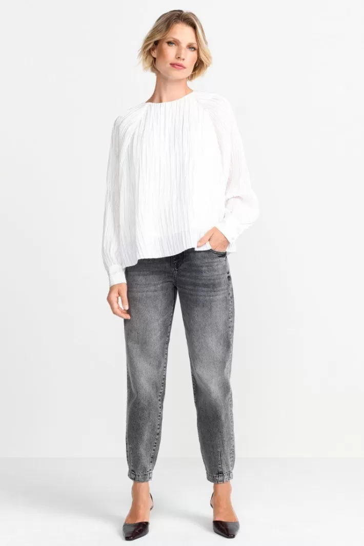 Damen Rich & Royal Ausgestellte Plissee-Bluse