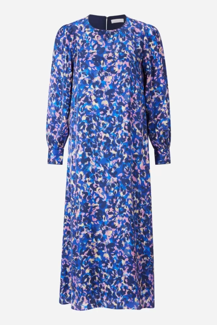 Damen Rich & Royal Blaues Midikleid Mit Leo-Print