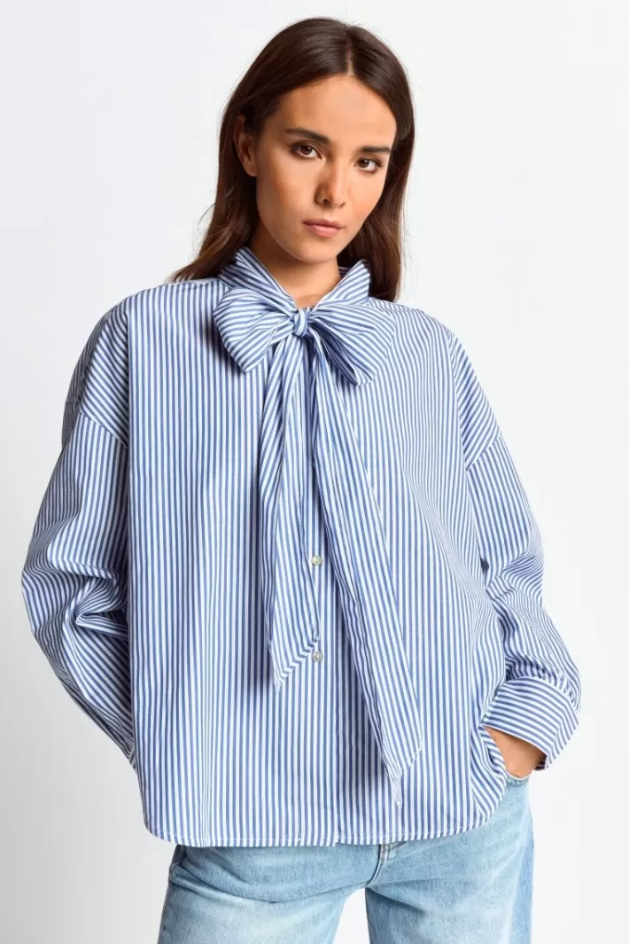 Damen Rich & Royal Bluse Mit Bindekragen