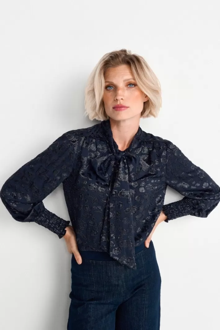 Damen Rich & Royal Bluse Mit Schleifenkragen