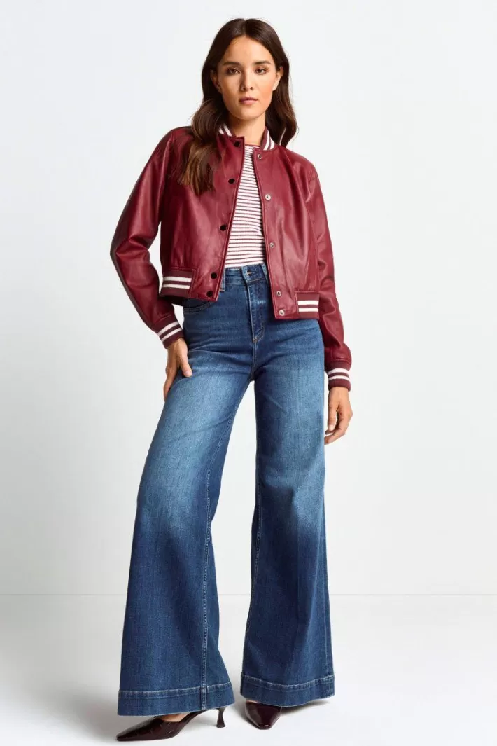 Damen Rich & Royal Bomberjacke Aus Leder
