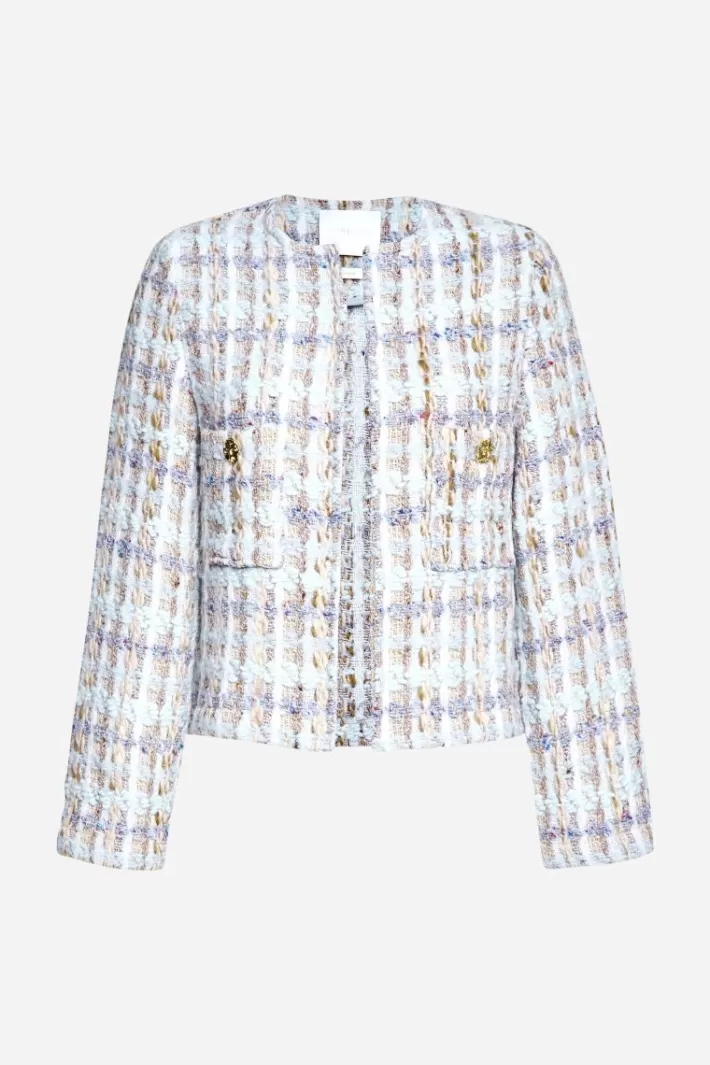Damen Rich & Royal Bouclé-Jacke Mit Rundhalsausschnitt