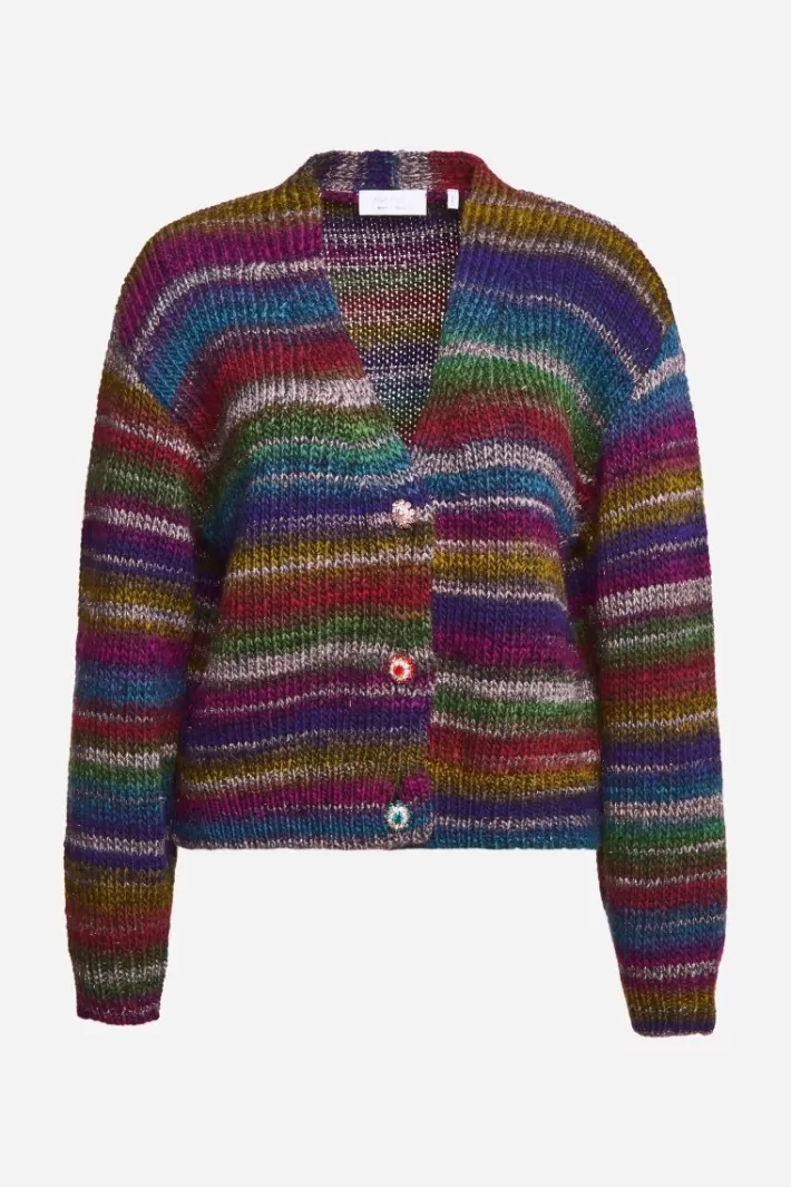 Damen Rich & Royal Cardigan Mit Bunten Kristallknöpfen
