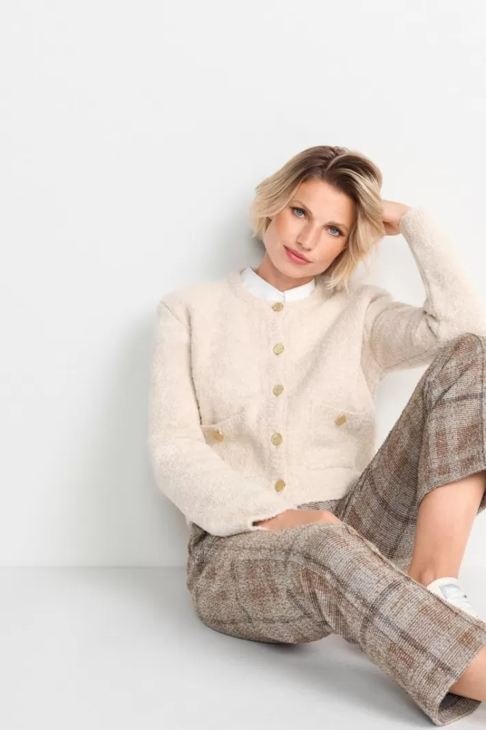 Damen Rich & Royal Cardigan Mit Goldfarbenen Knöpfen