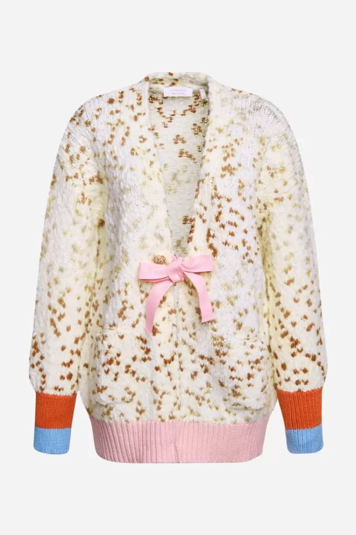 Damen Rich & Royal Cardigan Mit Kontrastbündchen Und Schleife