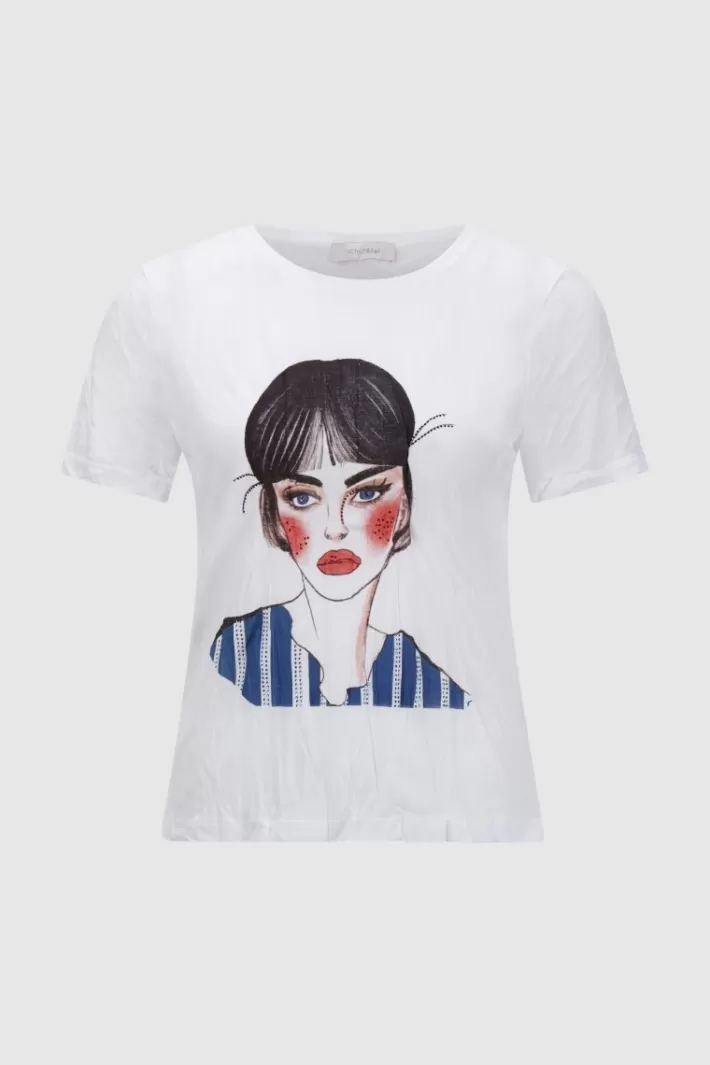 Damen Rich & Royal Crinkle-T-Shirt