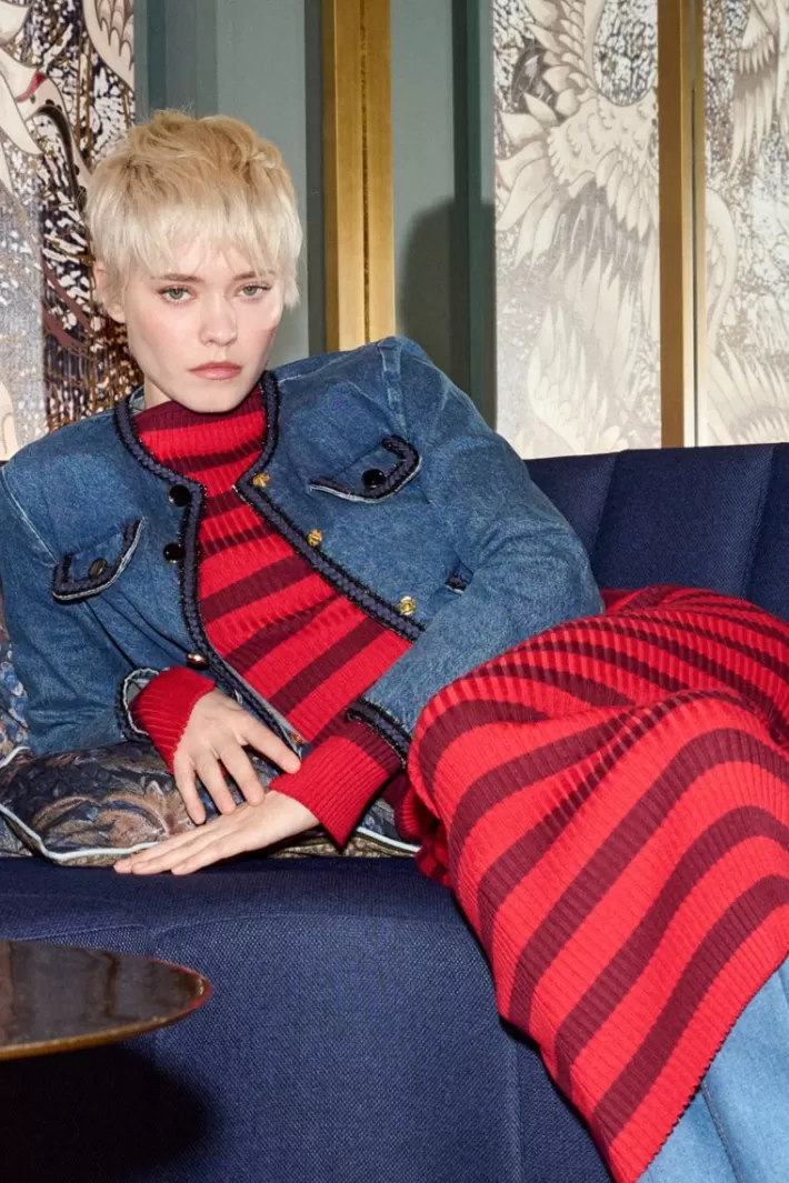 Damen Rich & Royal Denim-Jacke Mit Zierborten
