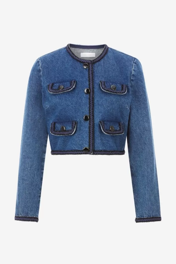 Damen Rich & Royal Denim-Jacke Mit Zierborten