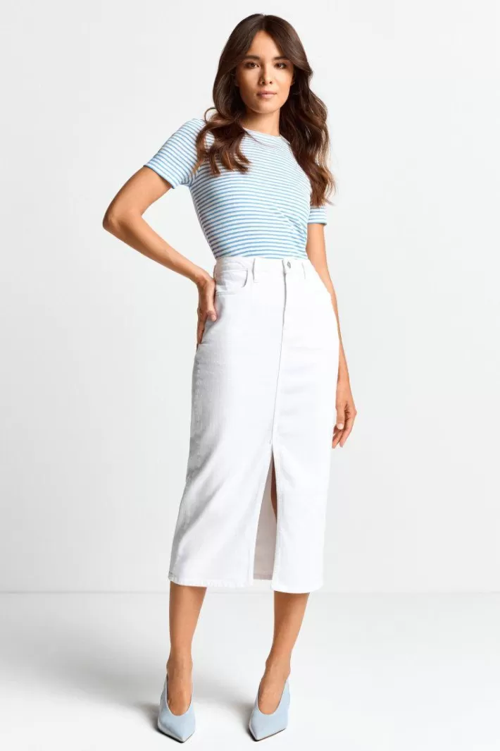 Damen Rich & Royal Denim-Rock Mit Schlitz