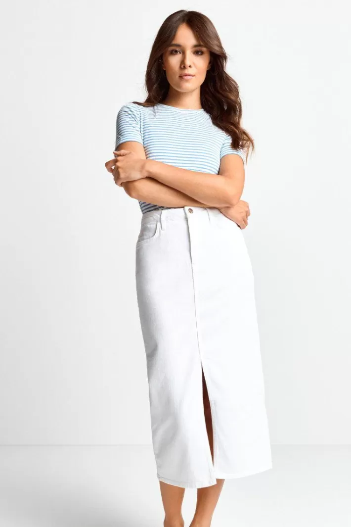 Damen Rich & Royal Denim-Rock Mit Schlitz