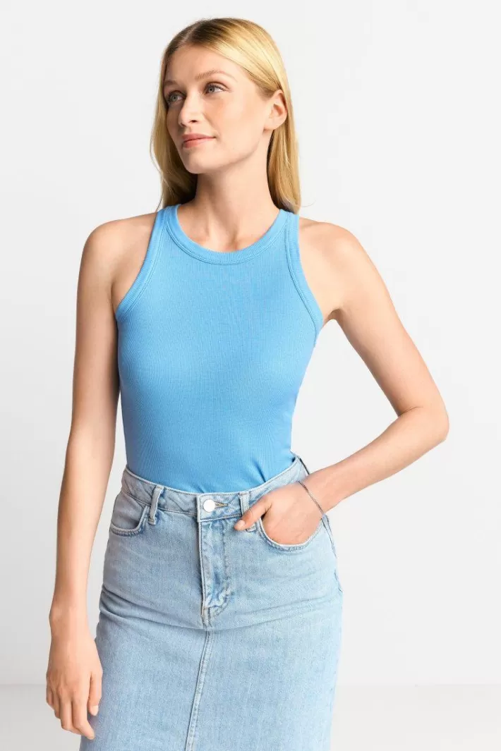 Damen Rich & Royal Figurbetontes Rib-Top In
