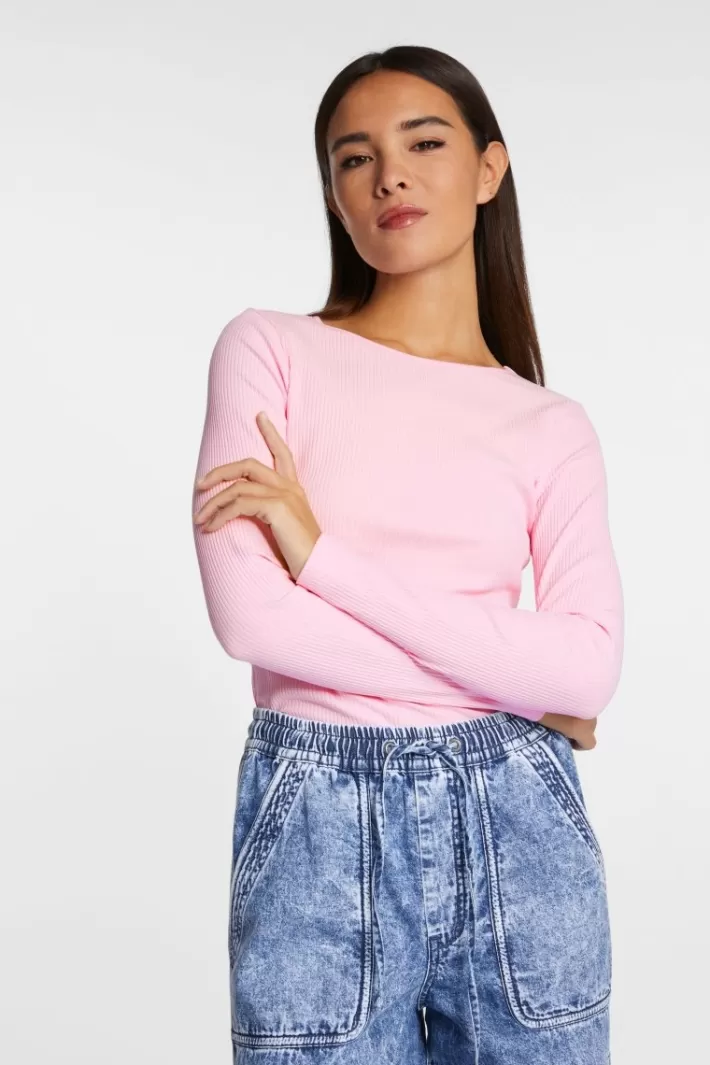 Damen Rich & Royal Geripptes Longsleeve