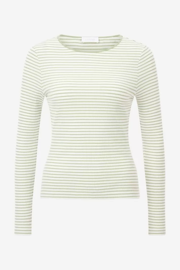 Damen Rich & Royal Gestreiftes Rib-Longsleeve