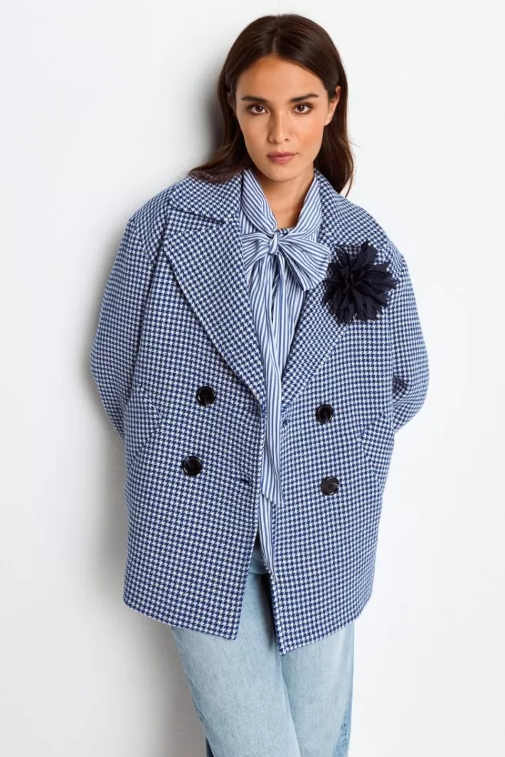Damen Rich & Royal Jacke Mit Hahnentrittmuster