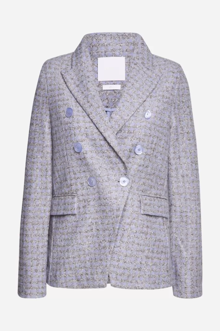 Damen Rich & Royal Karierter Wollblazer Mit Reverskragen