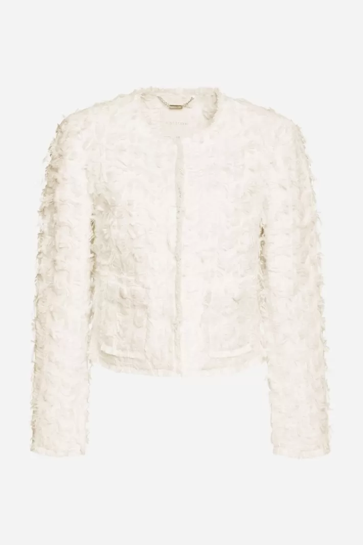 Damen Rich & Royal Kurze Jacke Mit Fransiger Struktur