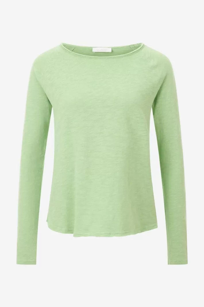 Damen Rich & Royal Longsleeve Aus Baumwolle Mit Offenen Kanten