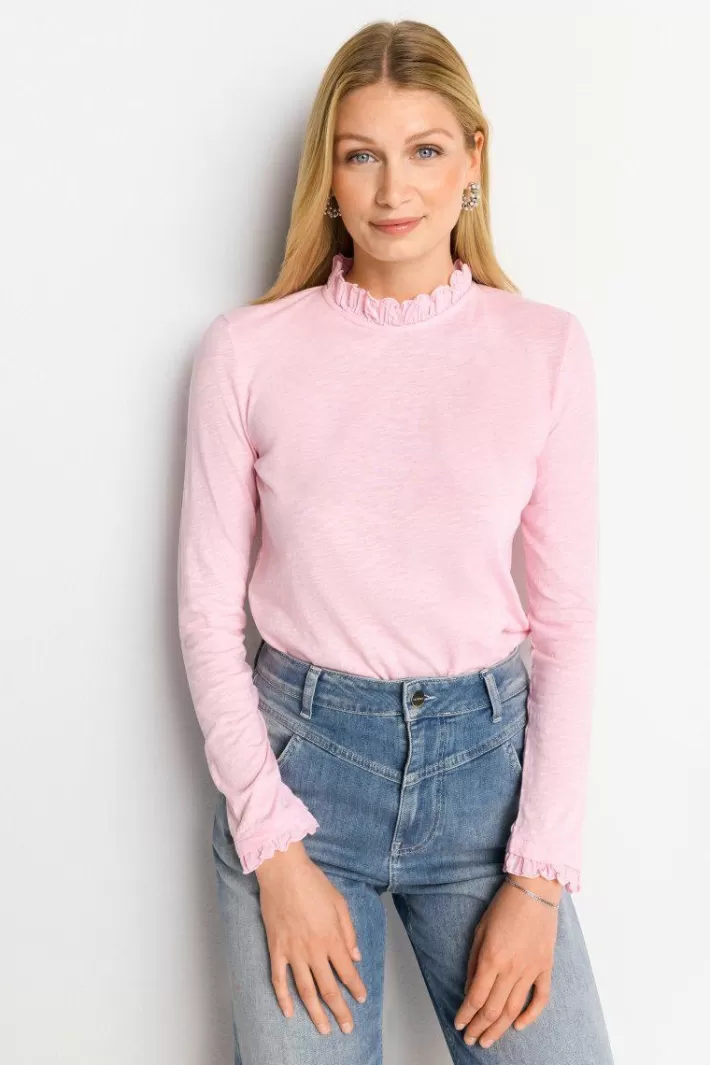 Damen Rich & Royal Longsleeve Mit Frill-Kragen