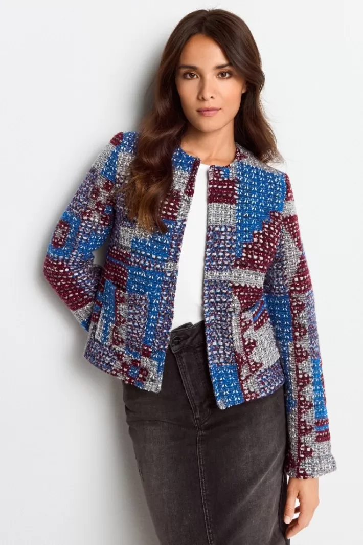 Damen Rich & Royal Mehrfarbige Bouclé-Jacke
