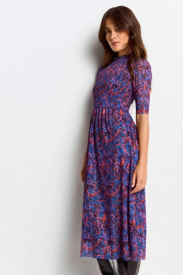 Damen Rich & Royal Meshkleid Mit Rüschenkragen