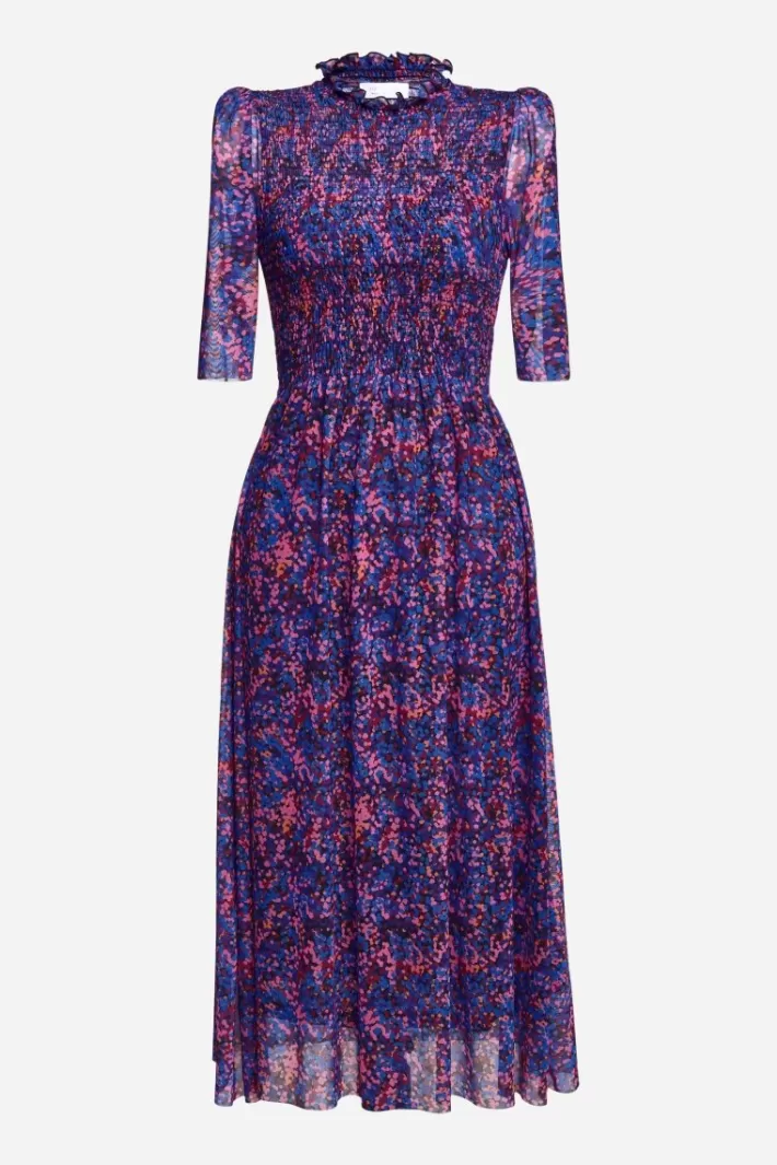 Damen Rich & Royal Meshkleid Mit Rüschenkragen