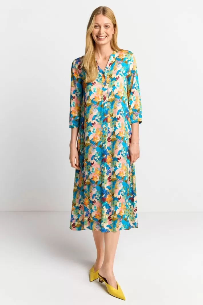 Damen Rich & Royal Midikleid Mit Buntem Blumenprint
