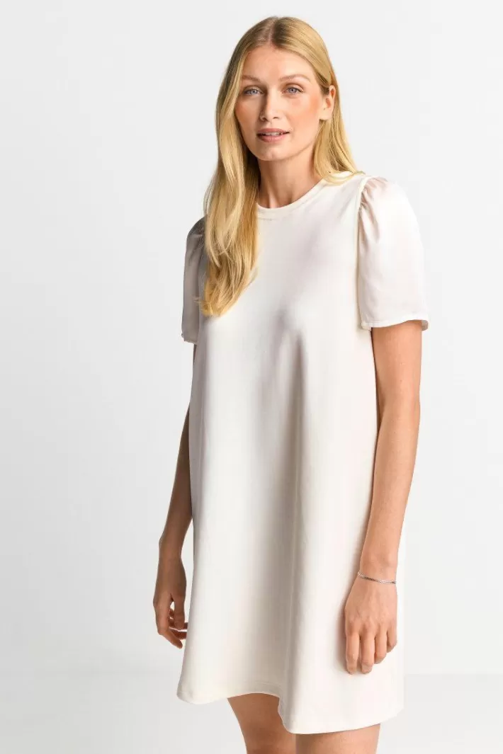 Damen Rich & Royal Minikleid Mit Seidigen Puffärmeln