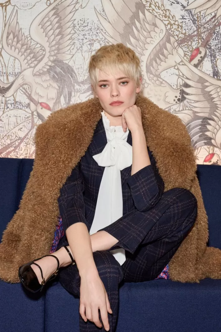Damen Rich & Royal Oversized-Mantel Aus Kustfell