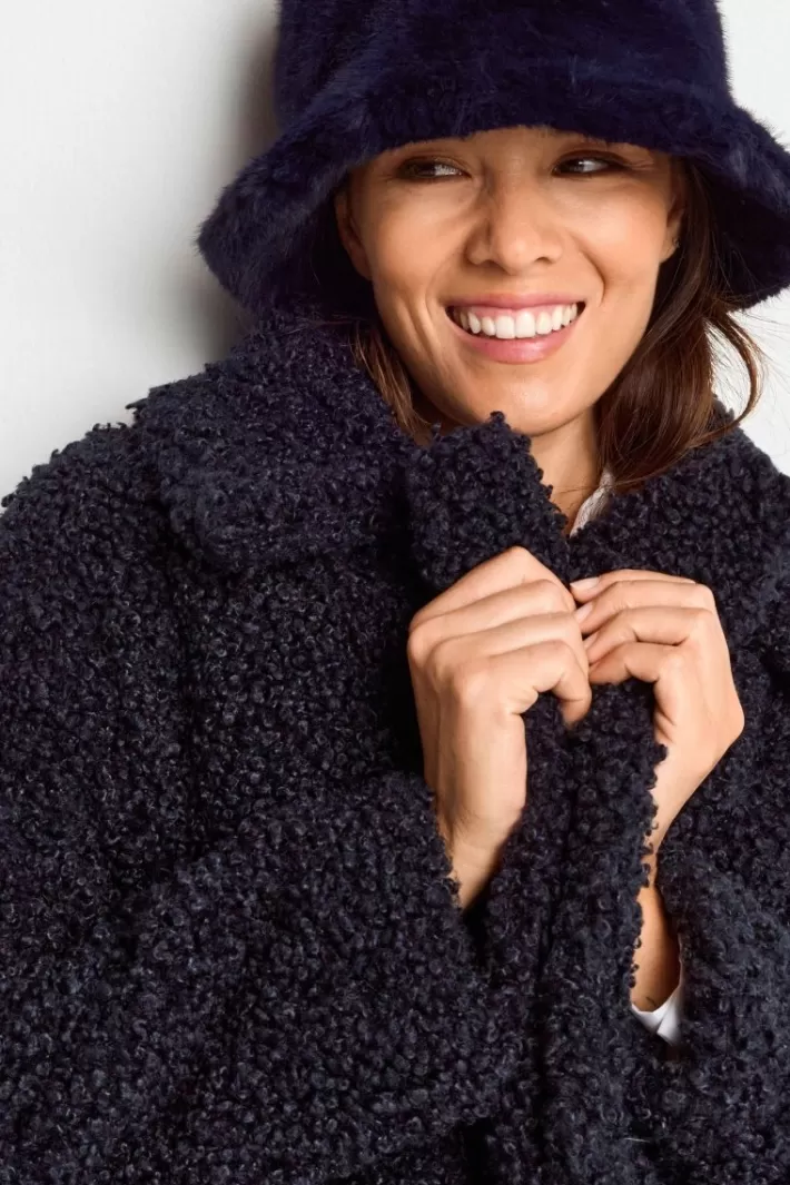 Damen Rich & Royal Oversized-Mantel Aus Teddyfell