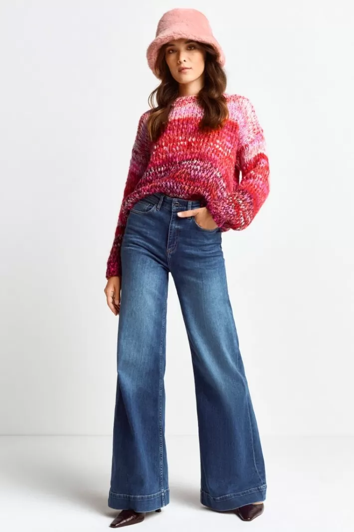 Damen Rich & Royal Pullover Mit Colour-Blocking-Muster