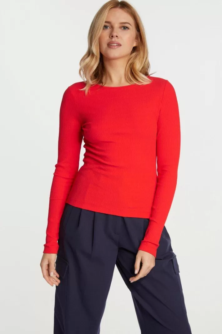 Damen Rich & Royal Rib-Longsleeve