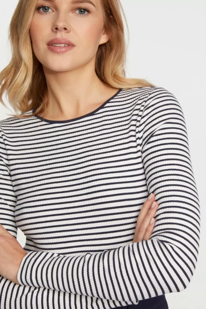 Damen Rich & Royal Rib-Longsleeve Aus Bio-Baumwolle