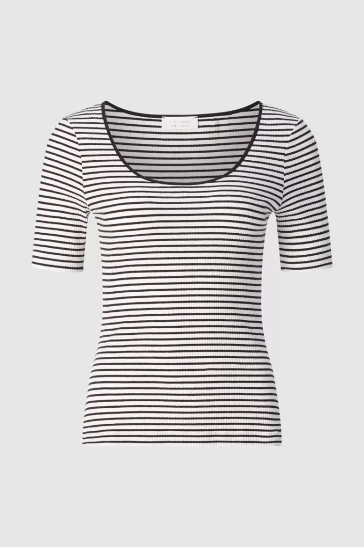 Damen Rich & Royal Rib-Shirt Aus Baumwolle