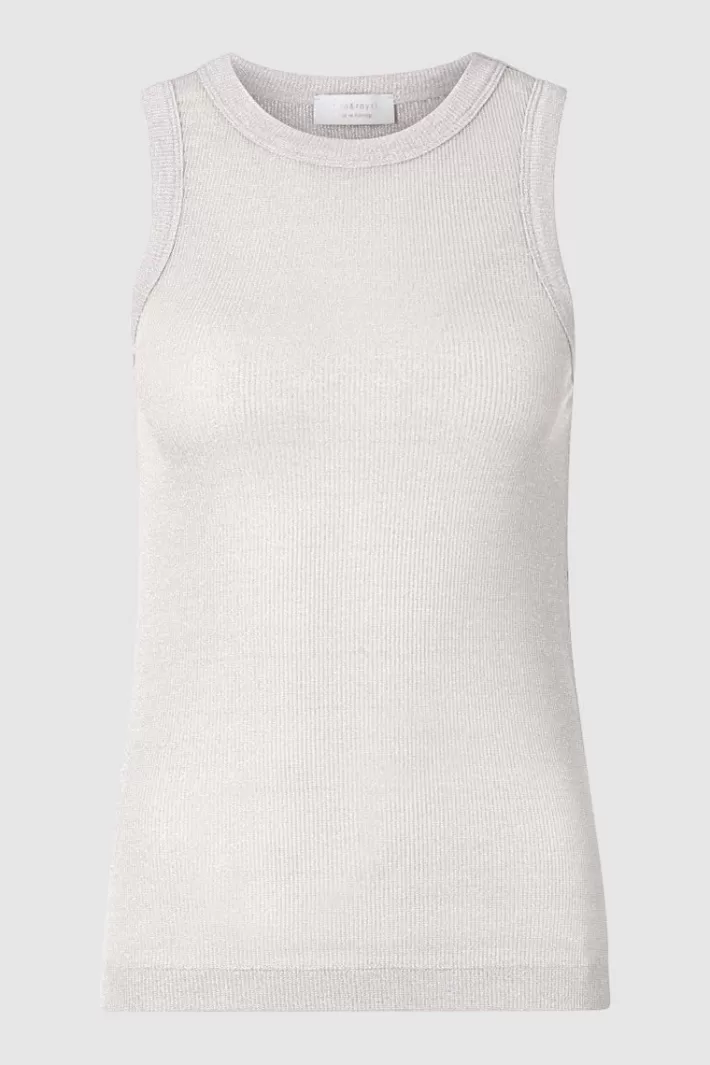 Damen Rich & Royal Rib-Top Mit Glanzeffekt