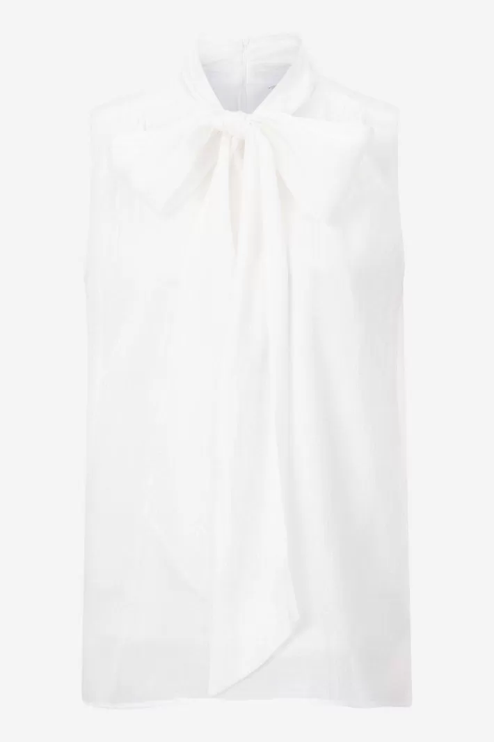 Damen Rich & Royal Ärmellose Schluppenbluse Mit Glanzeffekt