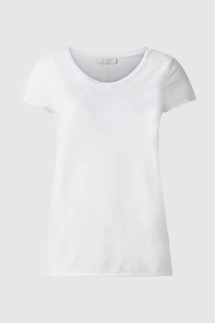 Damen Rich & Royal Slub-T-Shirt Aus Baumwolle