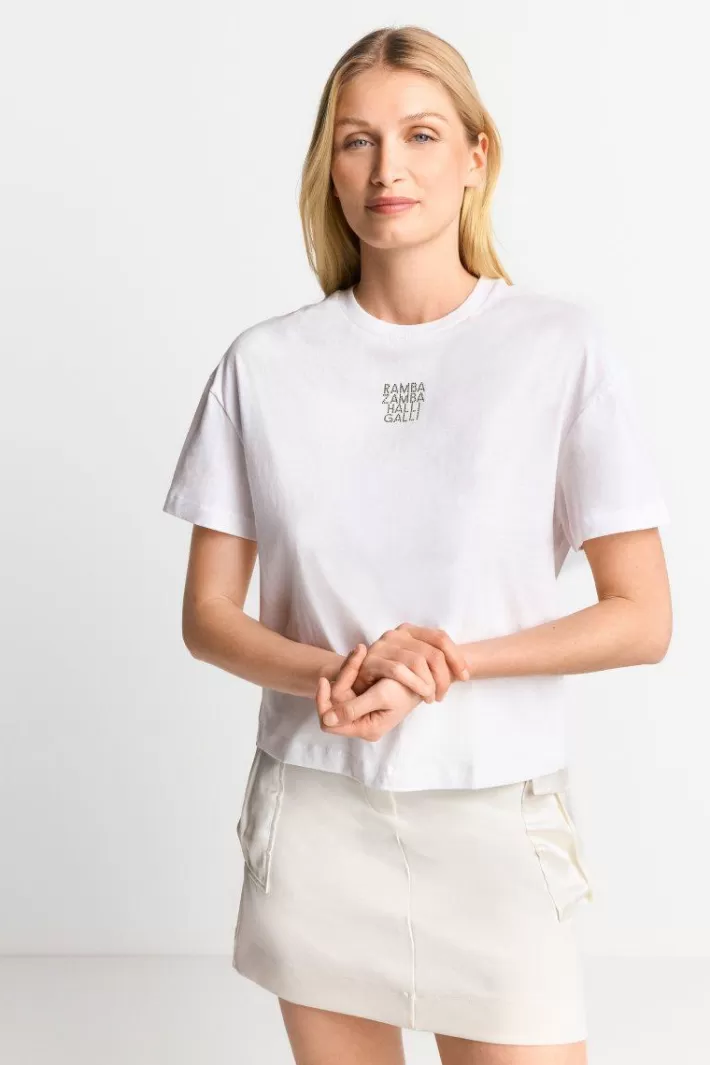 Damen Rich & Royal Statement-Shirt Mit Crew-Neck