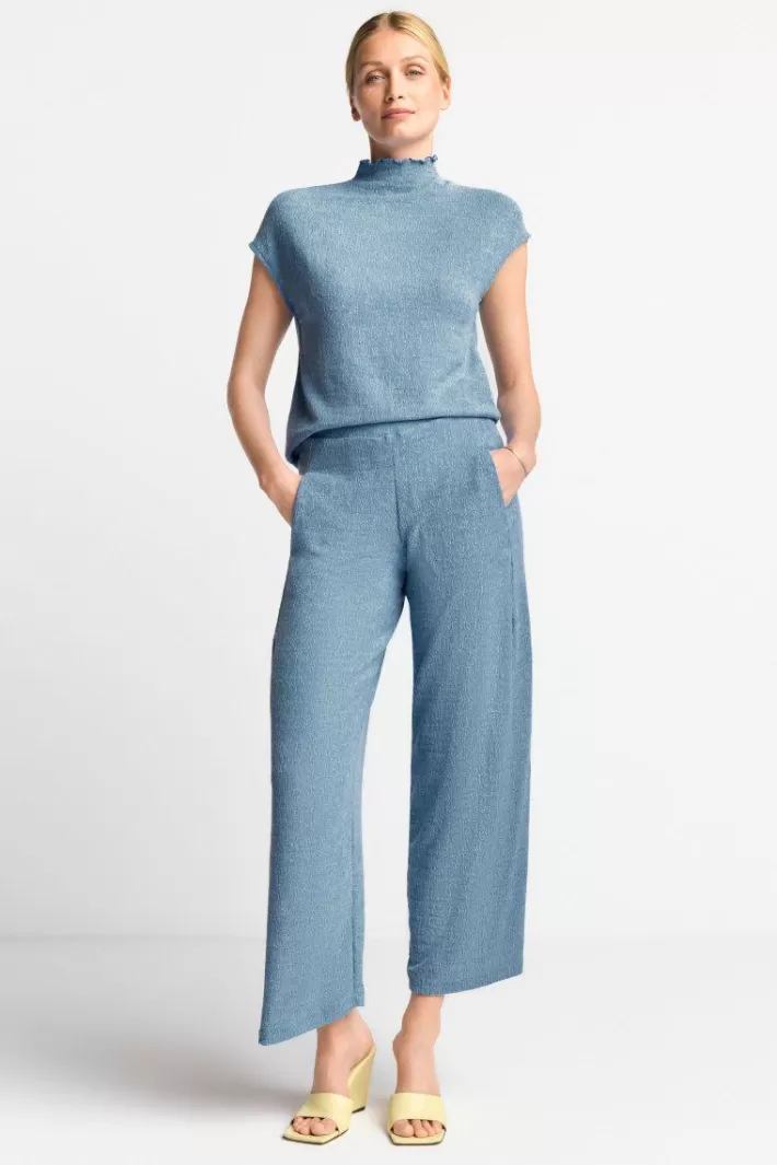 Damen Rich & Royal Stoffhose In Crinkle-Optik