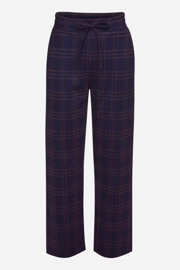 Damen Rich & Royal Stoffhose Mit Karomuster Und Bügelfalte