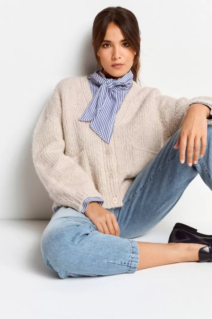 Damen Rich & Royal Strickcardigan Mit Knopfleiste