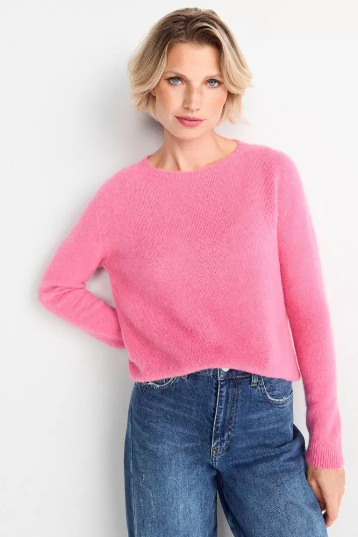 Damen Rich & Royal Strickpullover Aus Weicher Wollmischung