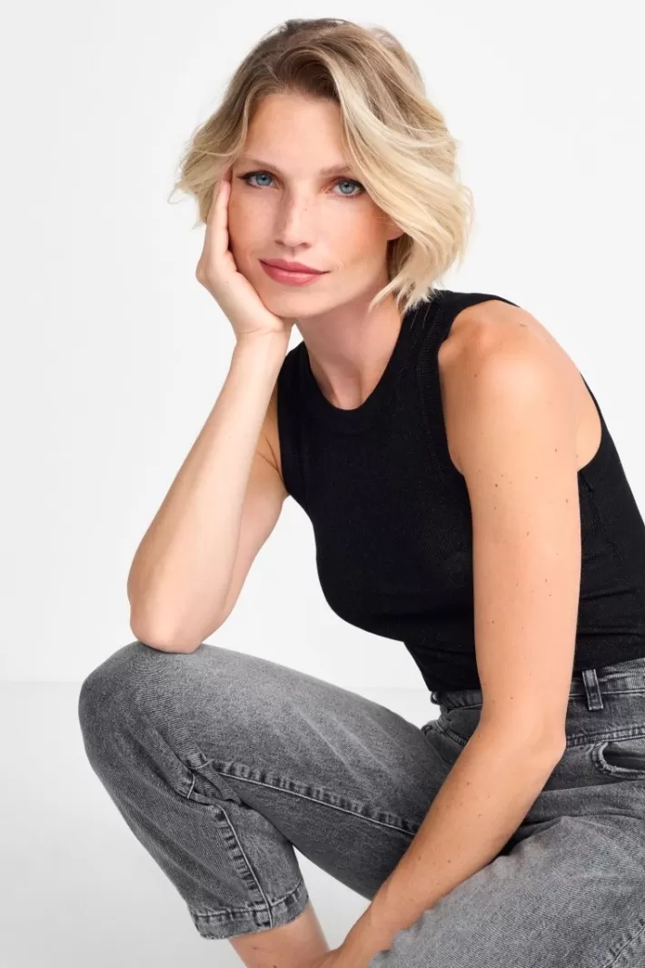Damen Rich & Royal Top Mit Glanzeffekt