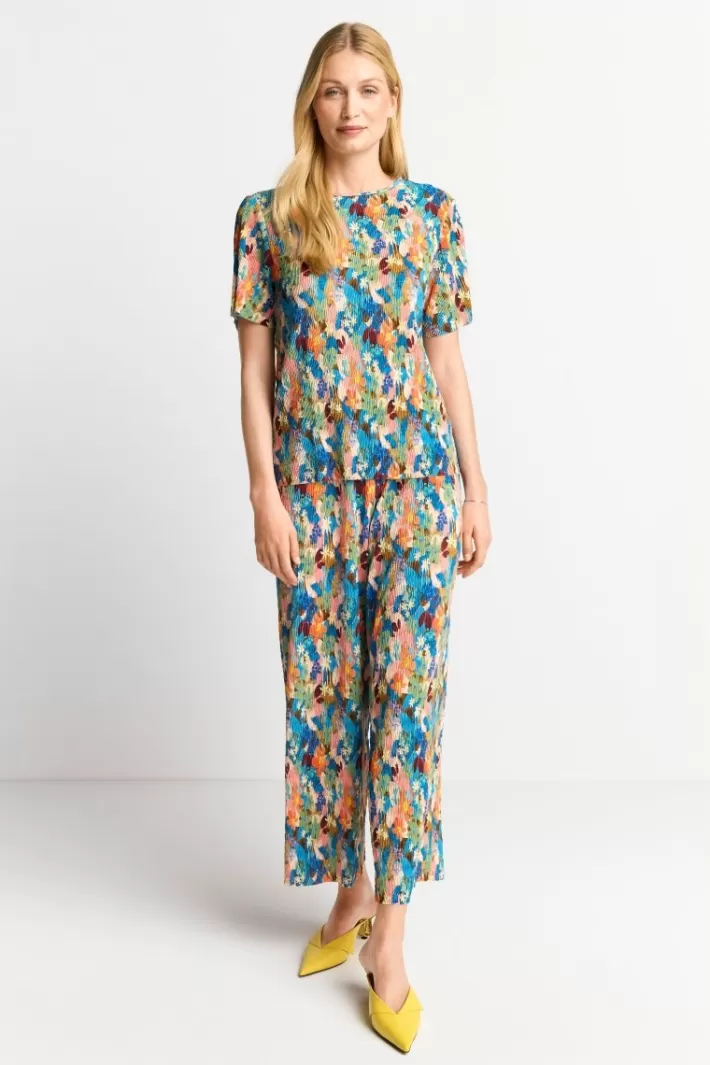 Damen Rich & Royal T-Shirt In Crinkle-Optik