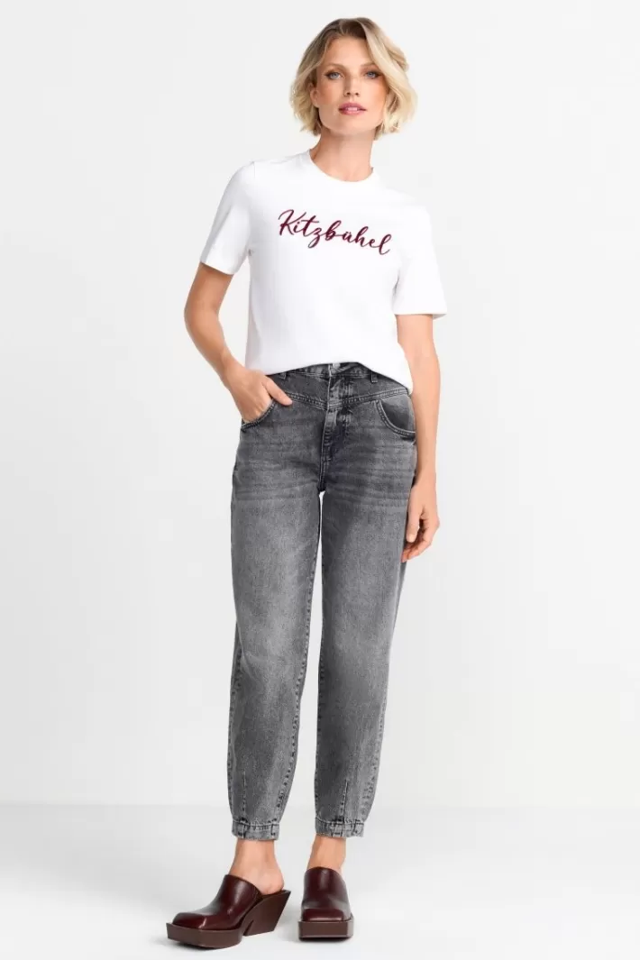 Damen Rich & Royal T-Shirt Mit Flockdruck
