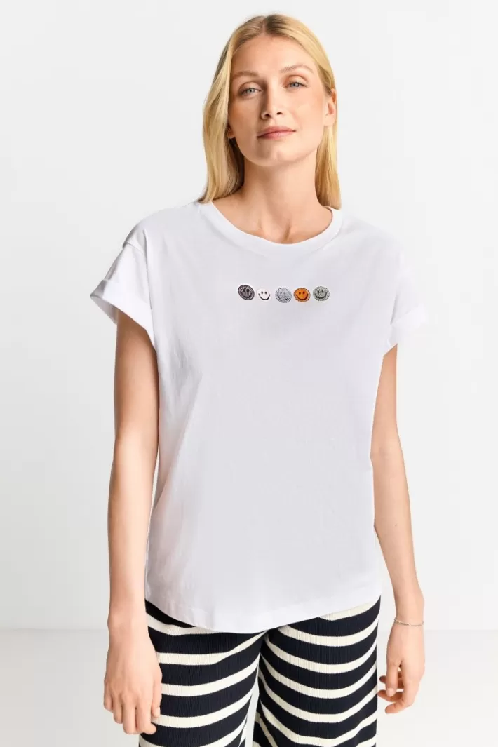 Damen Rich & Royal T-Shirt Mit Strass-Applikationen