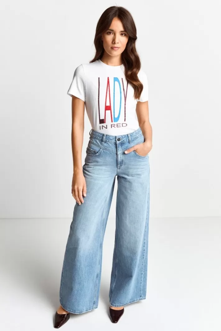 Damen Rich & Royal T-Shirt Mit Strass-Schriftzug