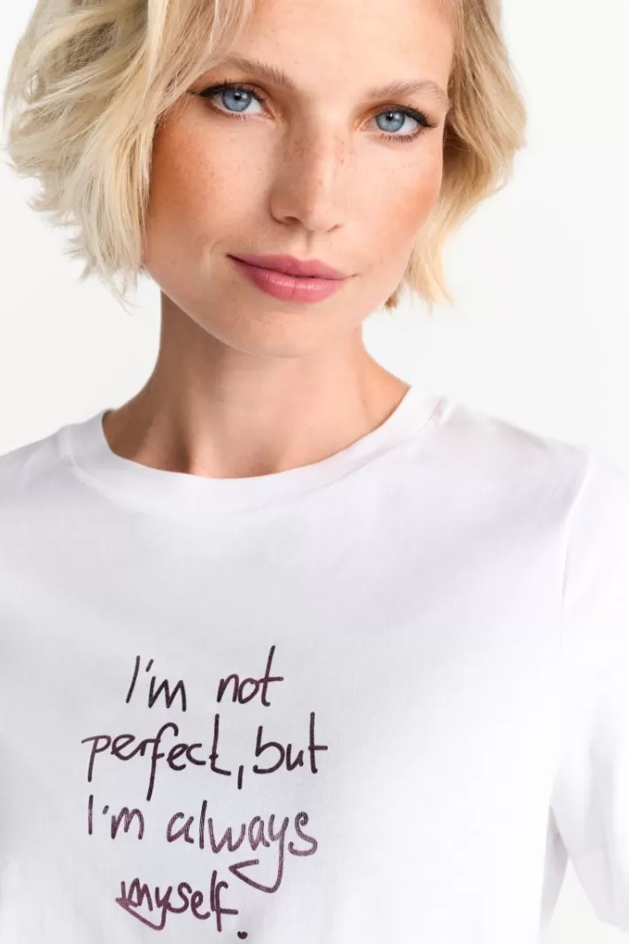 Damen Rich & Royal Weißes Statement-T-Shirt