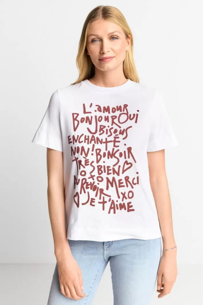 Damen Rich & Royal Weißes T-Shirt Mit Statement-Print